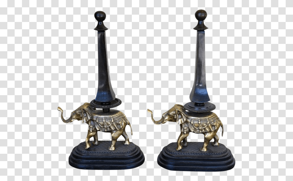 Pair Of Unique Bronze And Brass Elephant Sculpture Indian Elephant, Architecture, Building, Sink Faucet, Monument Transparent Png