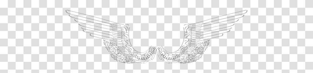 Pair Of Wings Clip Art Emblem, Gray, World Of Warcraft Transparent Png