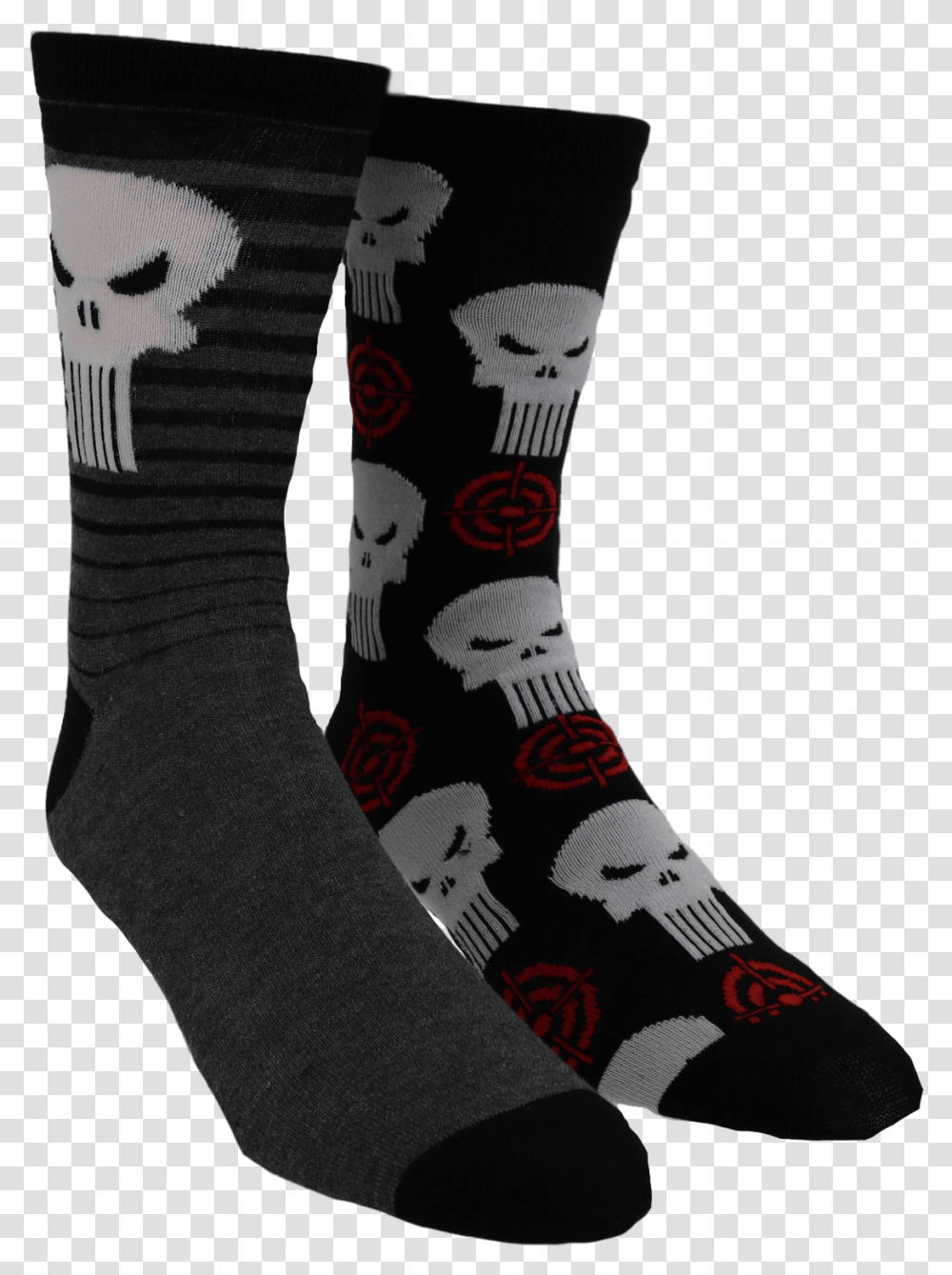 Pair Pack Marvel Punisher Socks For Teen, Clothing, Apparel, Shoe, Footwear Transparent Png