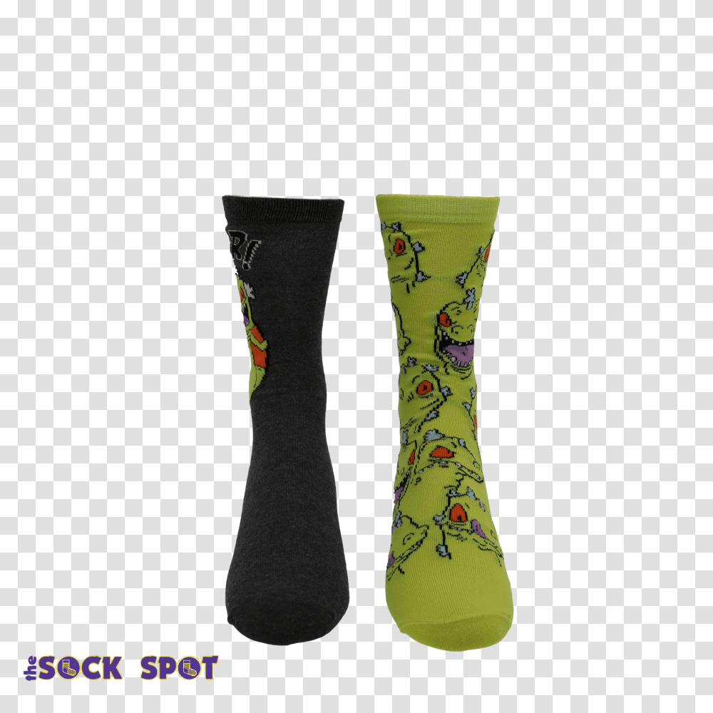 Pair Pack Nickelodeon Rugrats Reptar Socks Sock, Clothing, Apparel, Footwear, Shoe Transparent Png