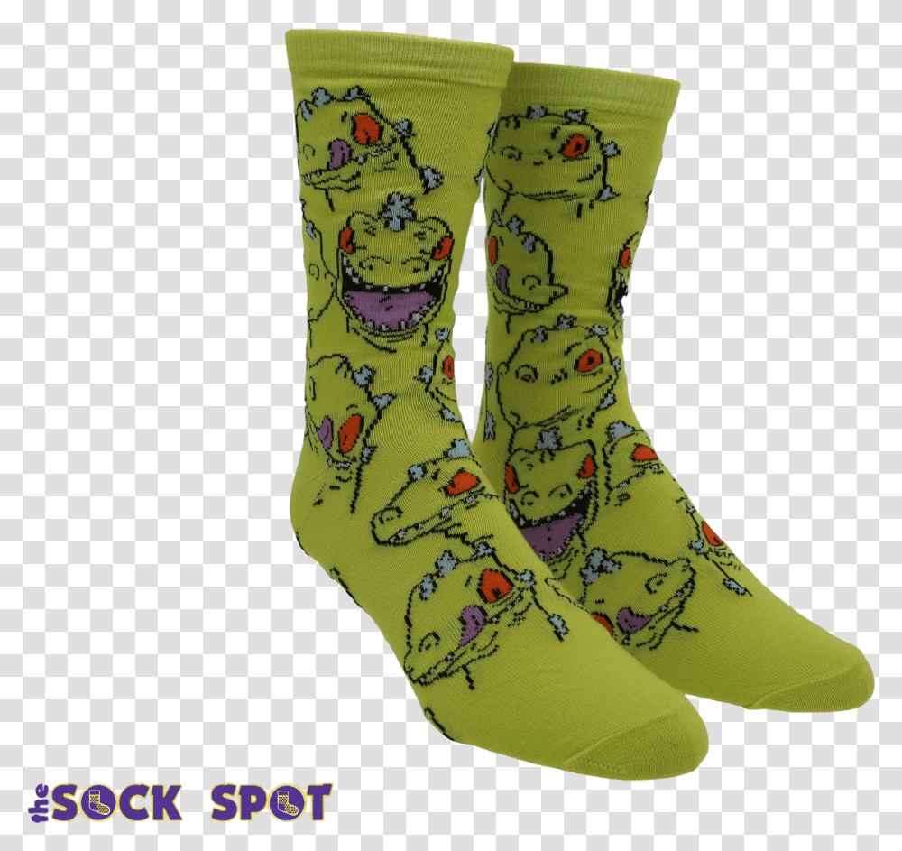 Pair Pack Nickelodeon Rugrats Reptar Socks Sock, Apparel, Shoe, Footwear Transparent Png