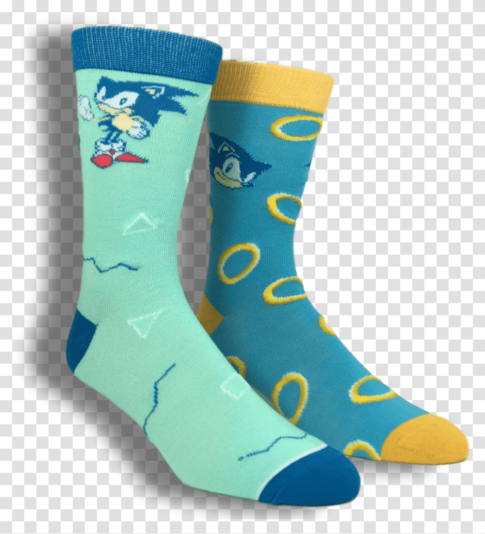 Pair Pack Sega Sonic Socks Sock, Clothing, Apparel, Shoe, Footwear Transparent Png