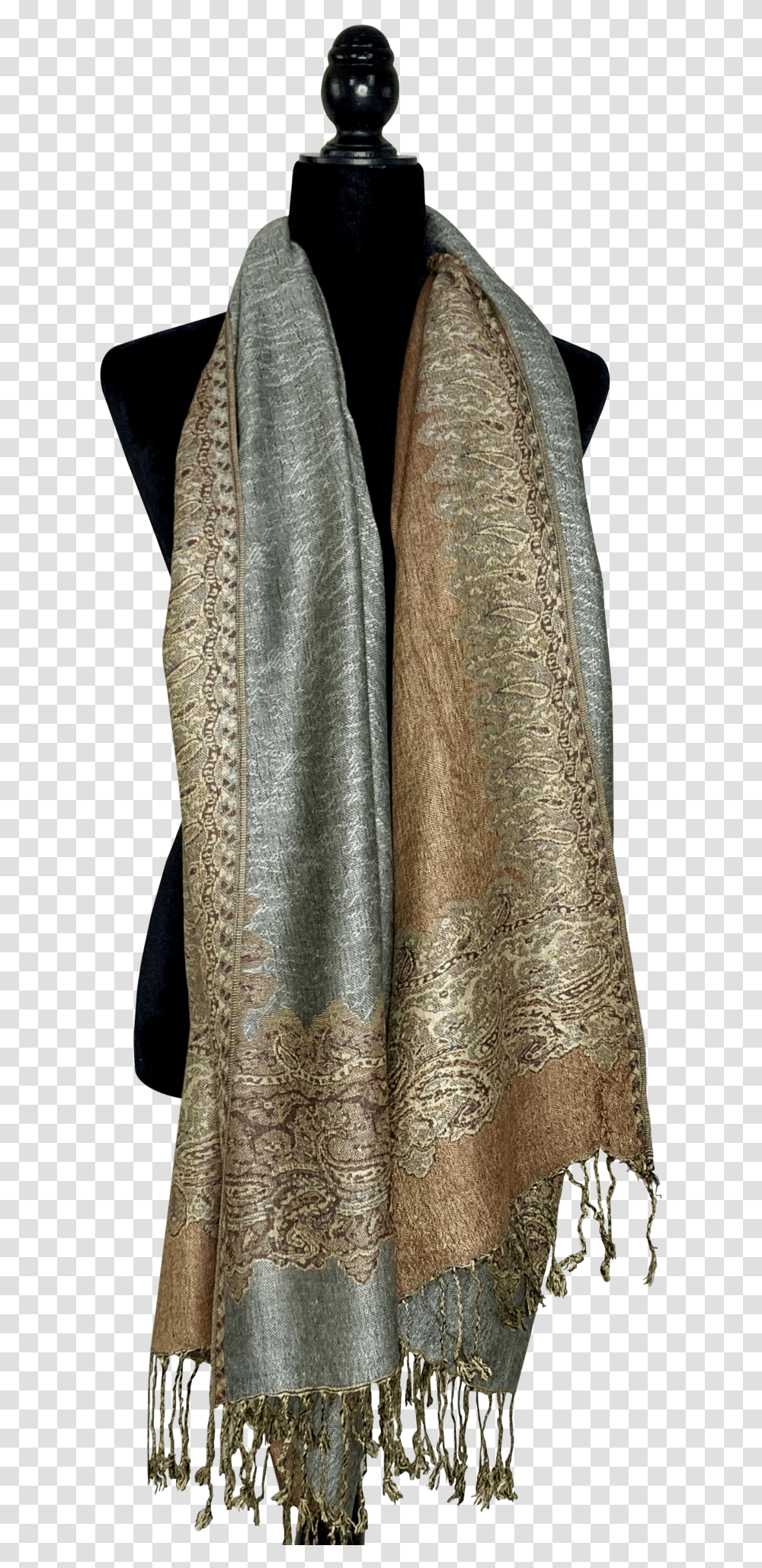 Paisley Border Stole, Apparel, Pants, Velvet Transparent Png