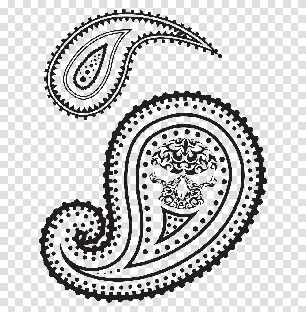 Paisley Clipart Black And White, Pattern, Rug, Path, Lace Transparent Png