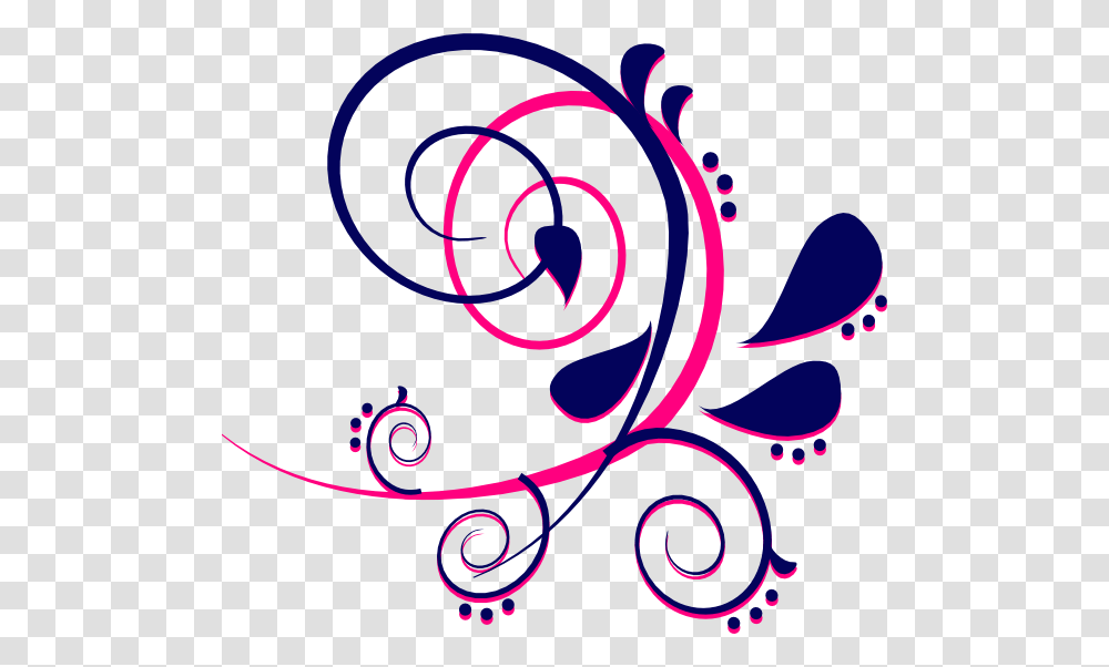 Paisley Curves Blue Pink Clip Art, Floral Design, Pattern Transparent Png