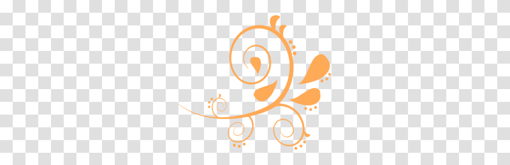 Paisley Curves Tangerine Clip Art, Floral Design, Pattern, Spiral Transparent Png