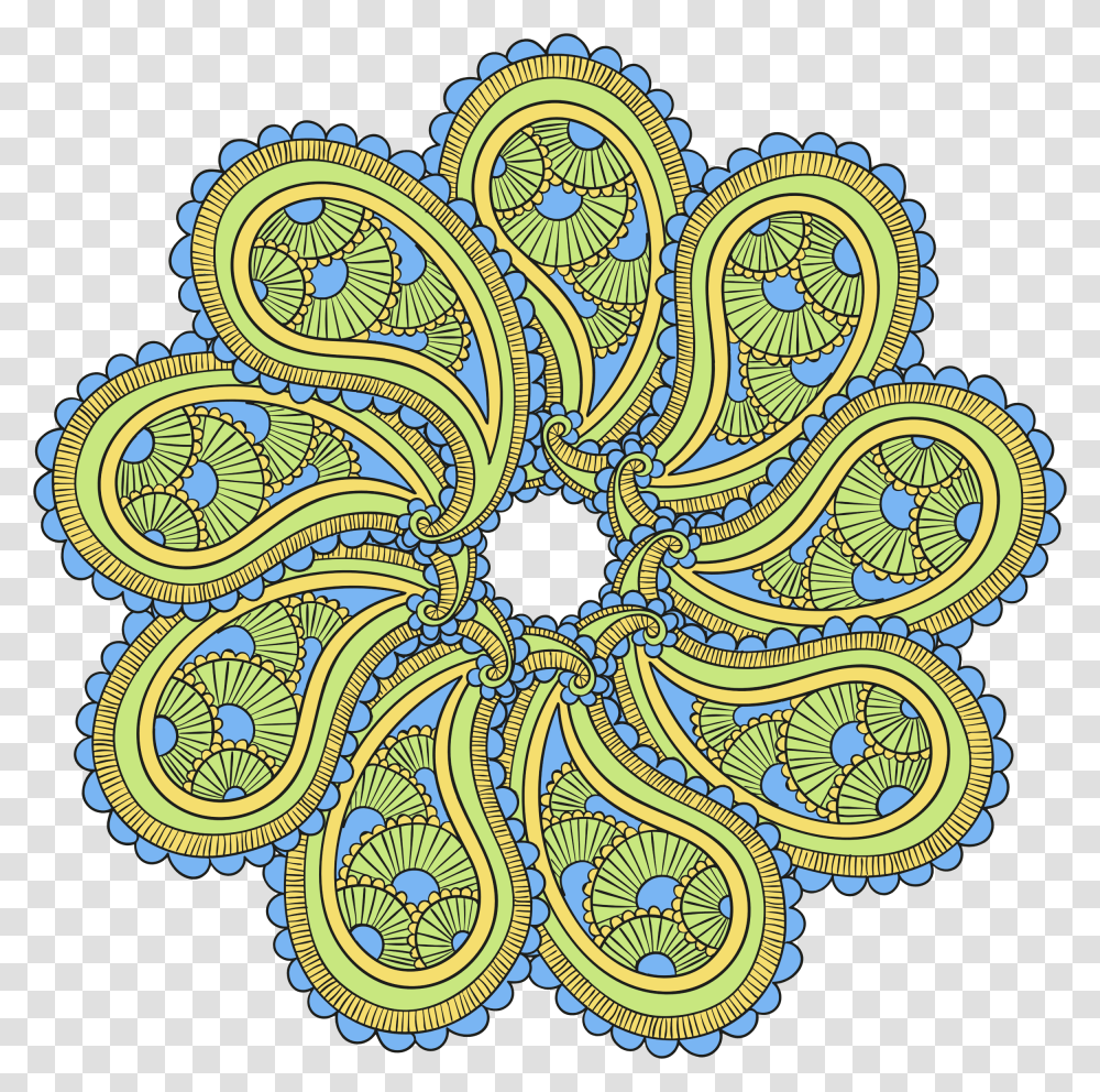 Paisley Mandala Motif, Pattern Transparent Png