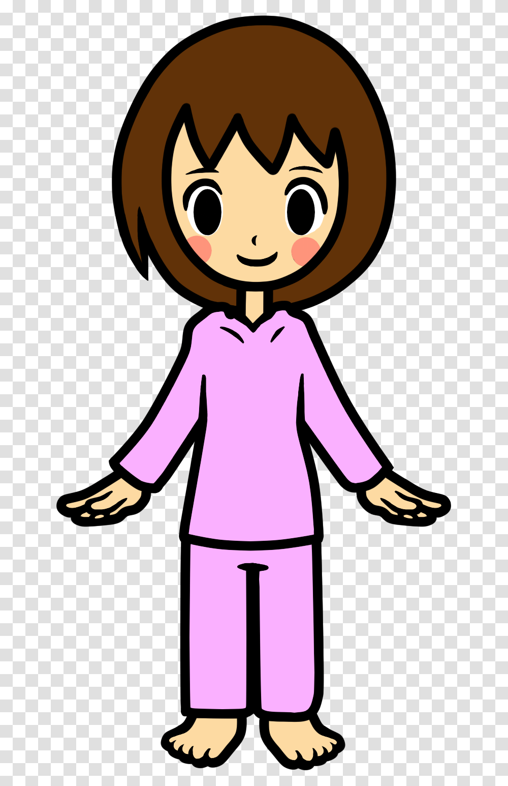 Pajamas Boy Girl Clothing Clip Art, Person, Female, Sleeve, Long Sleeve Transparent Png