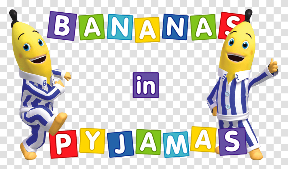 Pajamas Clipart Bananas In Pyjamas Banner, Alphabet, Beverage, Number Transparent Png