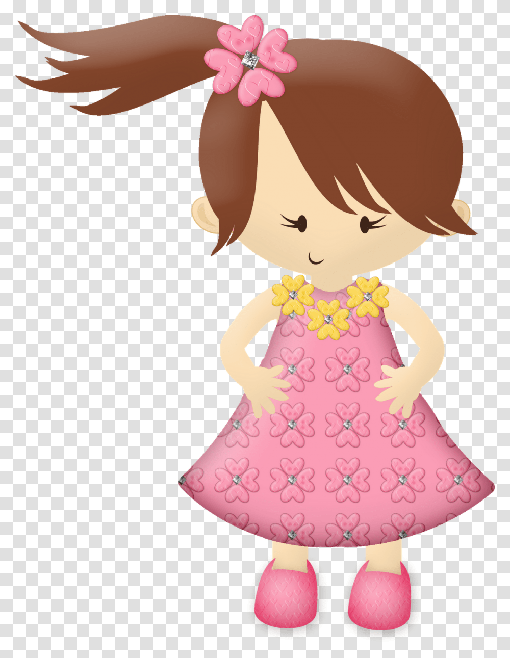Pajamas Clipart Footed Doll, Toy, Flower, Plant, Blossom Transparent Png