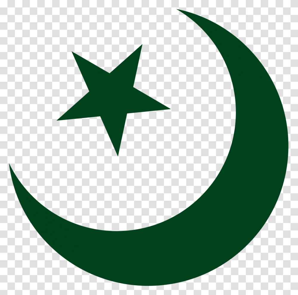 Pakistan Crescent And Star, Star Symbol, Painting Transparent Png