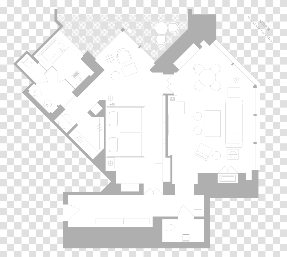 Palace Hotel Tokyo Terrace Suite Floor Plan, Diagram, Plot, Rug Transparent Png