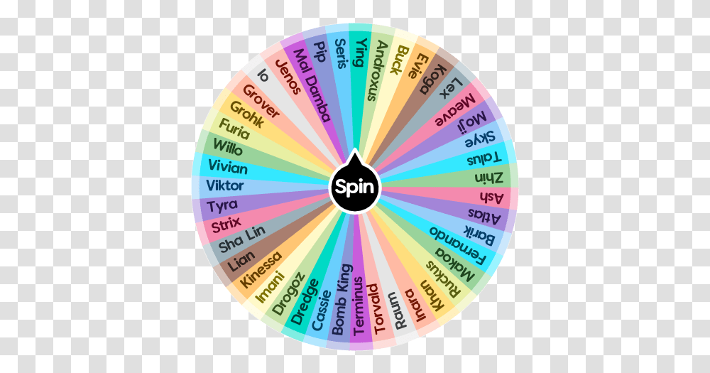 Paladins Random Champion Wheel Spin The App Circle, Sphere, Disk, Electronics, Compass Transparent Png
