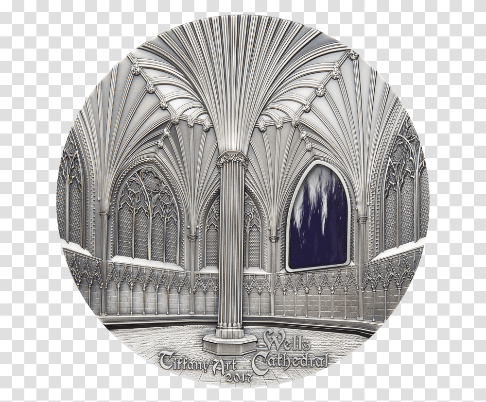 Palau 2017 50 Dollars Tiffany Art Wells Cathedral Wells Cathedral, Architecture, Building, Arched, Altar Transparent Png