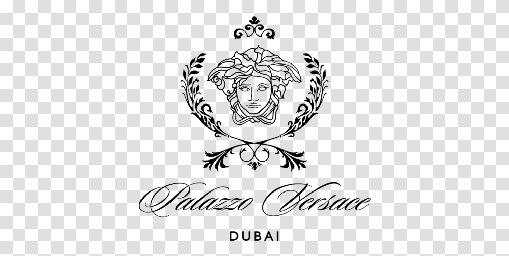 Palazzo Versace Logo Black Palazzo Versace Gold Coast Logo, Gray, World Of Warcraft Transparent Png