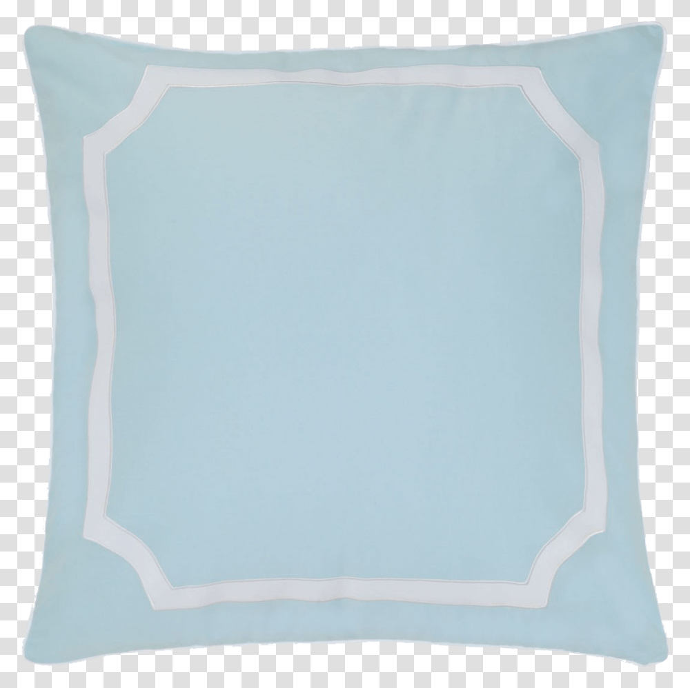Pale Blue Border Cushion, Pillow, Diaper, Rug Transparent Png