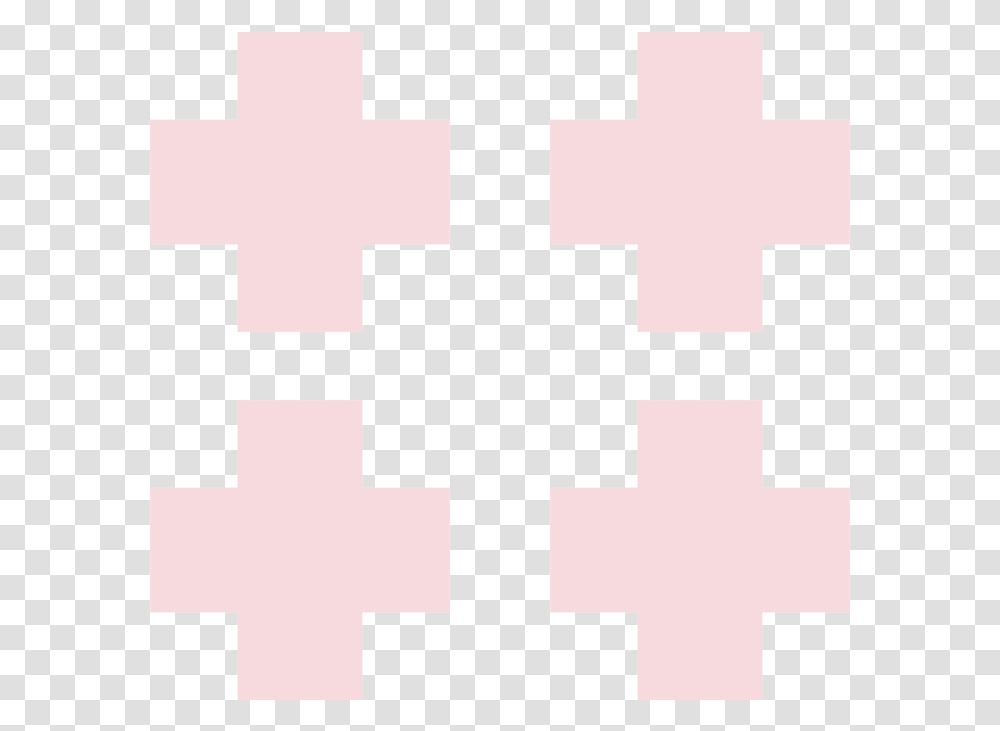 Pale Pink Cross On White Cross, Pattern, Fire, Pillow Transparent Png