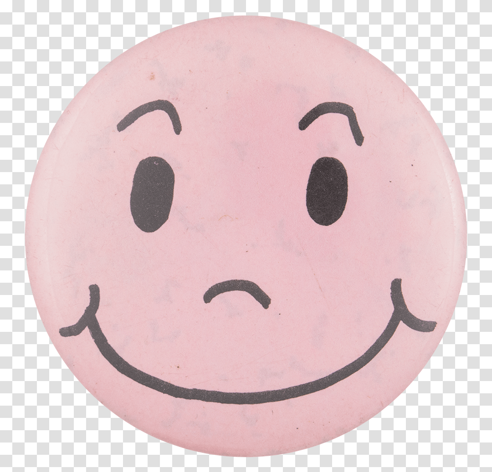 Pale Pink Smiley Face Smileys Button Museum Pale Smiley Face, Egg, Food Transparent Png