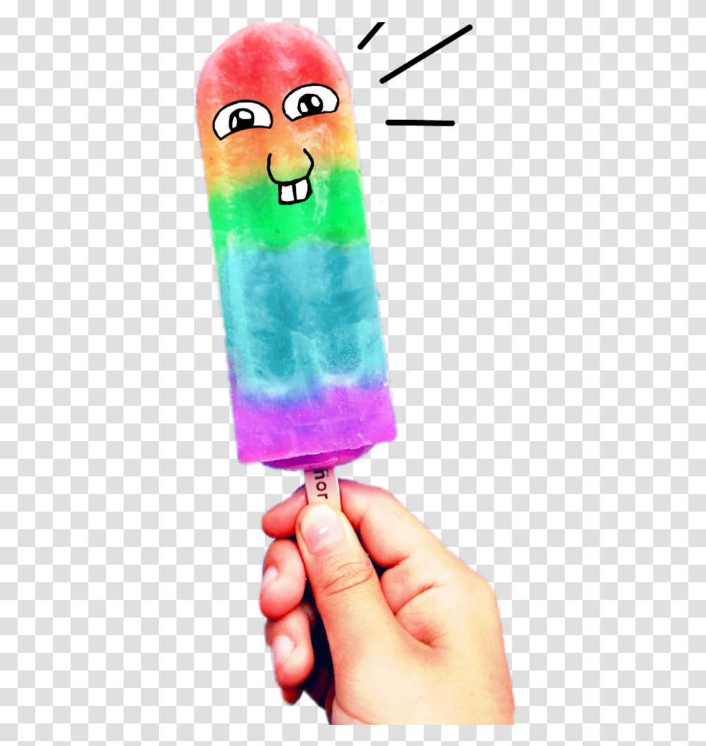 Paleta Clipart Rainbow Popsicle, Person, Human, Ice Pop Transparent Png