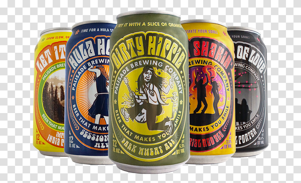 Palisade Brewing Company Beer Dirty Hippie Beer, Alcohol, Beverage, Drink, Tin Transparent Png