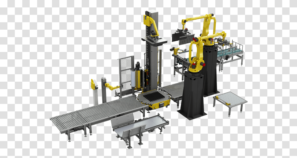 Palletizing Wrapping And Labelling Milling, Machine, Toy, Factory, Building Transparent Png