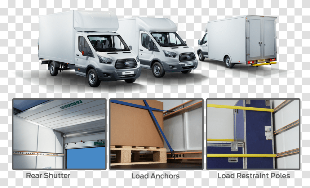 Pallets In Luton Van, Truck, Vehicle, Transportation, Minibus Transparent Png
