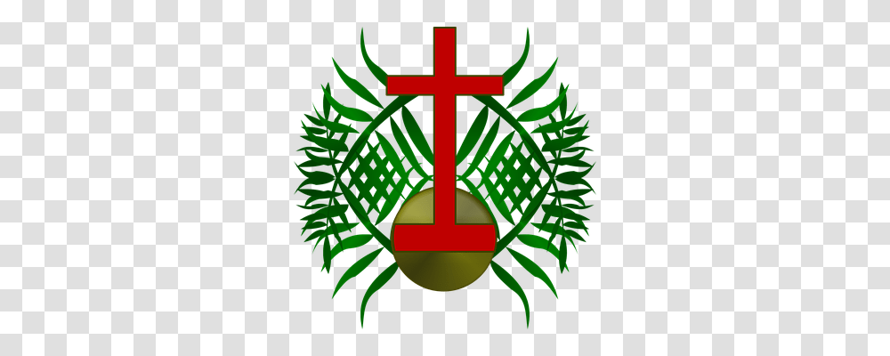 Palm Religion, Cross, Green Transparent Png
