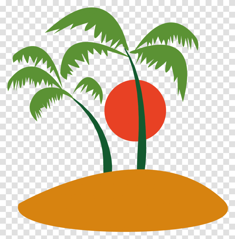Palm Clip Art Library Stock Files Sun And Palm Tree, Plant, Produce, Food, Fruit Transparent Png