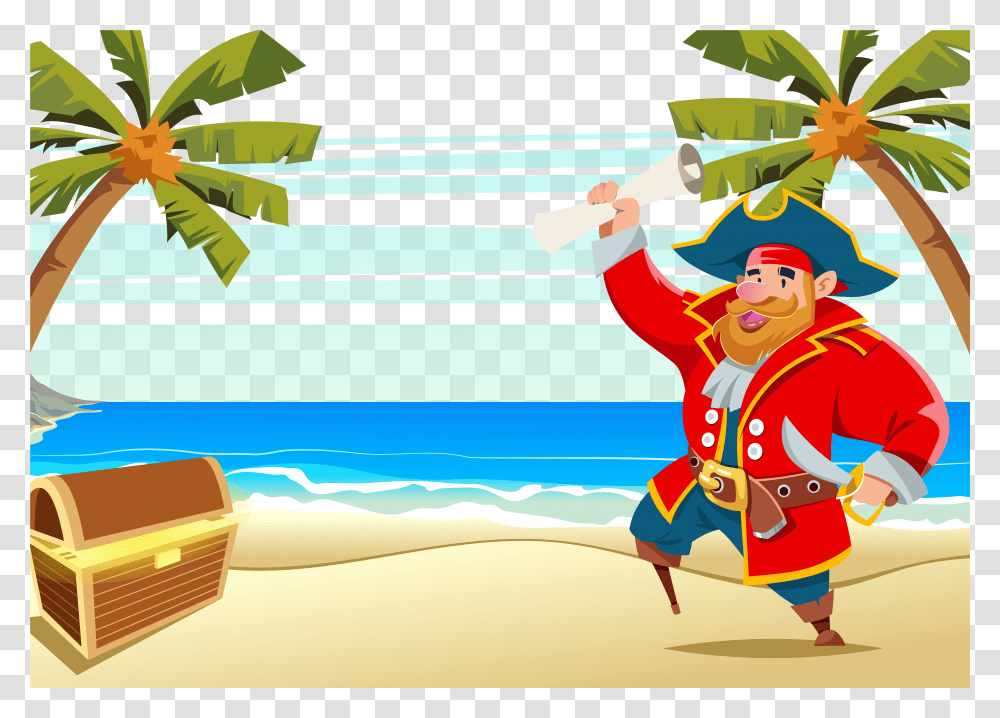 Palm Clipart Pirate, Person, Outdoors, Nature, Beach Transparent Png
