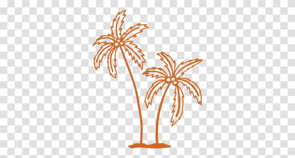 Palm Coconut Tree Hand Drawn & Svg Vector File Illustration, Plant, Flower, Cross, Symbol Transparent Png
