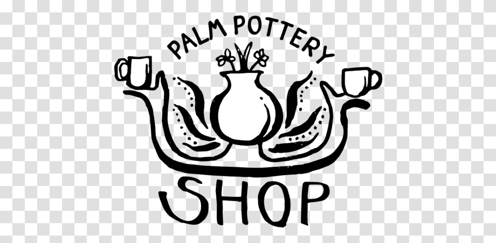 Palm Pottery Ceramic Icon, Jar, Vase, Potted Plant, Stencil Transparent Png