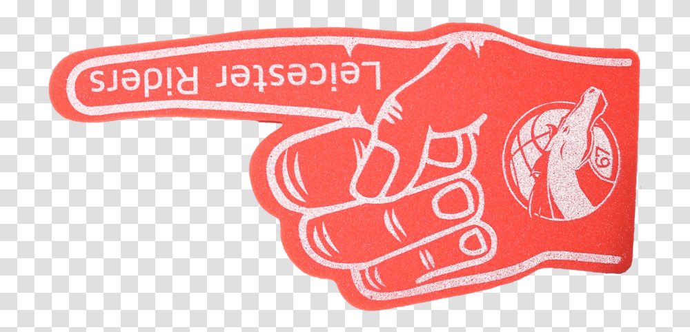 Palm Printed Giant Foam Hand Pointy Finger Download Foam Hand, Label, Logo Transparent Png