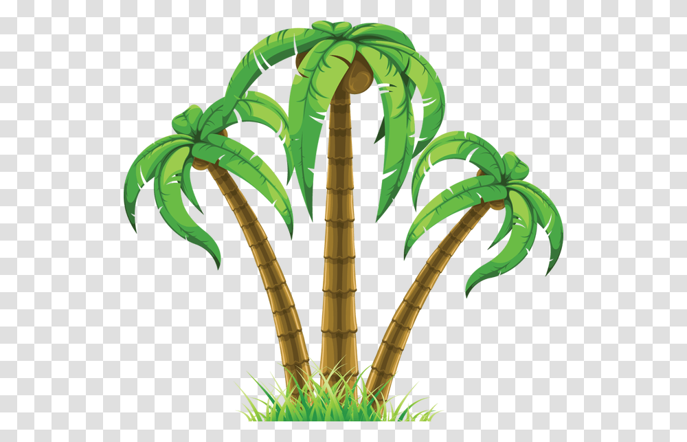 Palm Tree And Flamingo Free Clipart, Plant, Banana, Fruit, Food Transparent Png