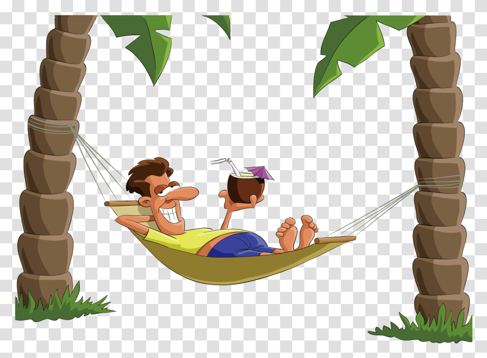 Palm Tree And Hammock Clipart Jpg Free Stock Drawing Man In Hammock Drawing Transparent Png