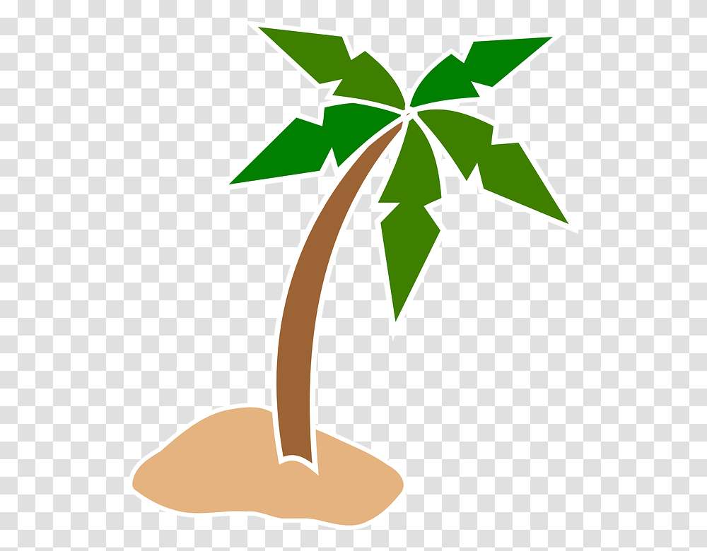 Palm Tree Beach Coconut Tree Vector, Axe, Tool, Star Symbol Transparent Png