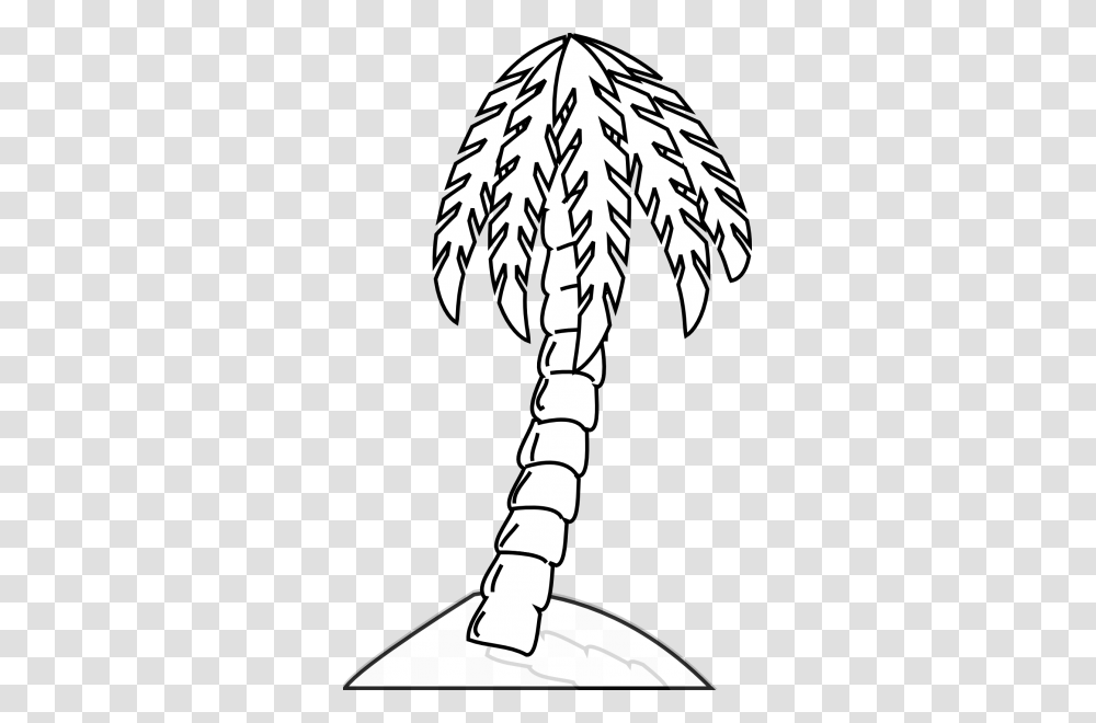 Palm Tree Clipart Black And White Nice Clip Art, Stencil, Emblem, Plant Transparent Png