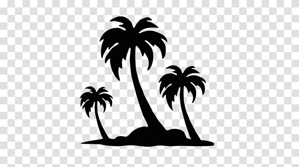 Palm Tree Clipart Bunch, Plant, Stencil, Arecaceae, Silhouette Transparent Png