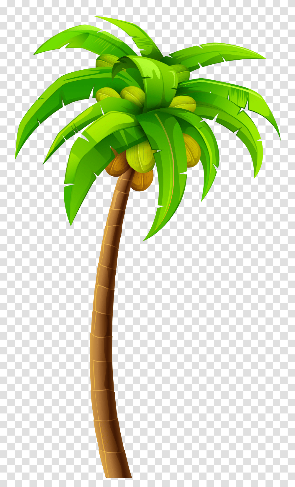 Palm Tree Clipart Clipart Palm Tree, Plant, Fruit, Food, Cross Transparent Png