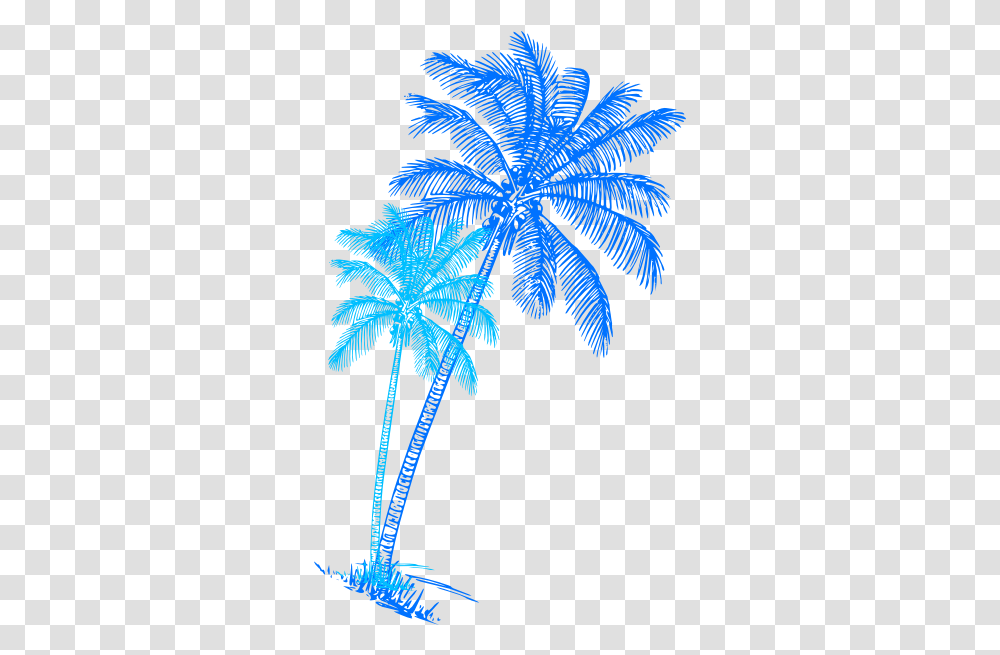 Palm Tree Clipart Colorful Palm Tree Blue, Leaf, Plant, Arecaceae, Fish Transparent Png