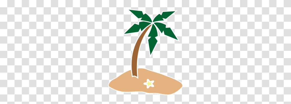 Palm Tree Clipart Island, Star Symbol, Cross, Recycling Symbol Transparent Png