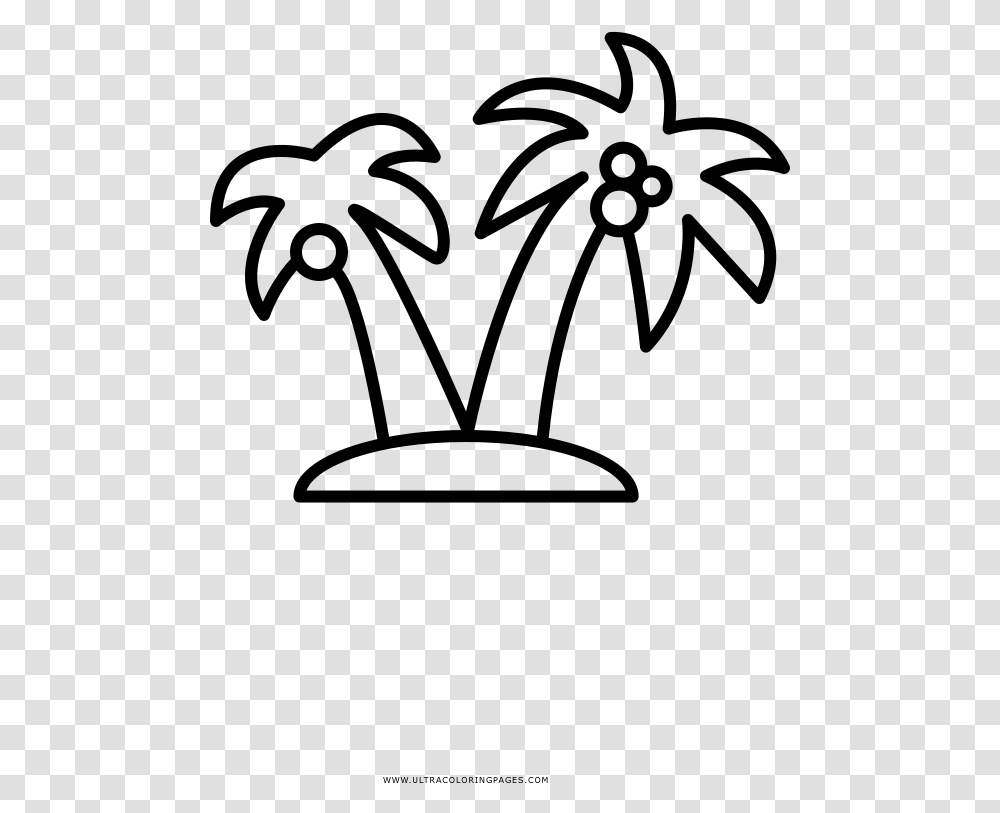 Palm Tree Coloring Page, Gray, World Of Warcraft Transparent Png