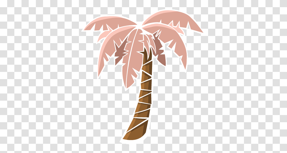 Palm Tree Drawing Outline Two Tone Image Palm Tree Corel Draw Tree, Leaf, Plant, Dragon, Cross Transparent Png
