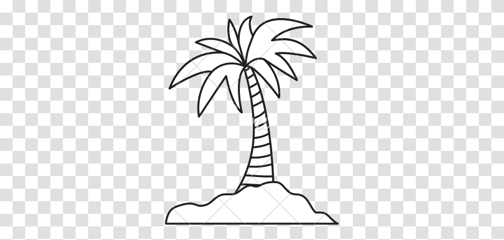 Palm Tree Drawing Palm Trees, Stencil, Lamp, Symbol, Art Transparent Png