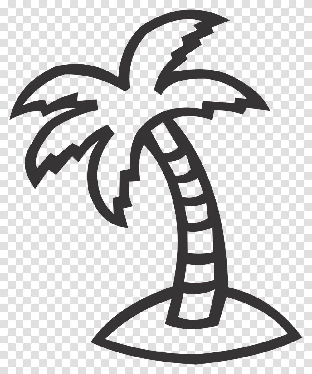 Palm Tree Felt Palm Tree, Stencil, Horseshoe Transparent Png