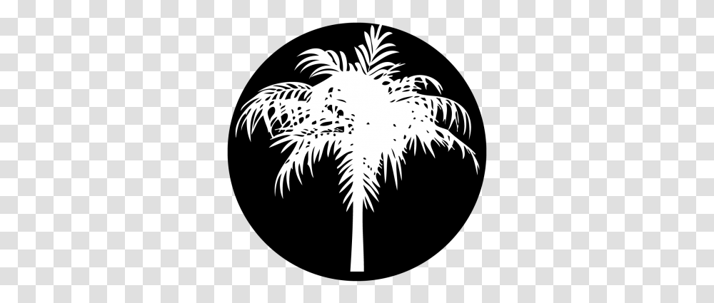 Palm Tree Gobo Projected Image Emblem, Nature, Outdoors, Zebra, Animal Transparent Png