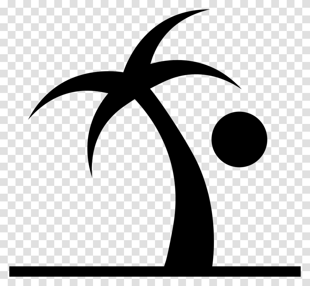 Palm Tree Icon Free Download, Stencil, Logo, Trademark Transparent Png