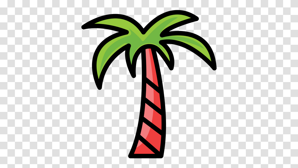 Palm Tree Icon Of Colored Outline Style Coconut Tree In Graphic, Plant, Produce, Food, Vegetable Transparent Png