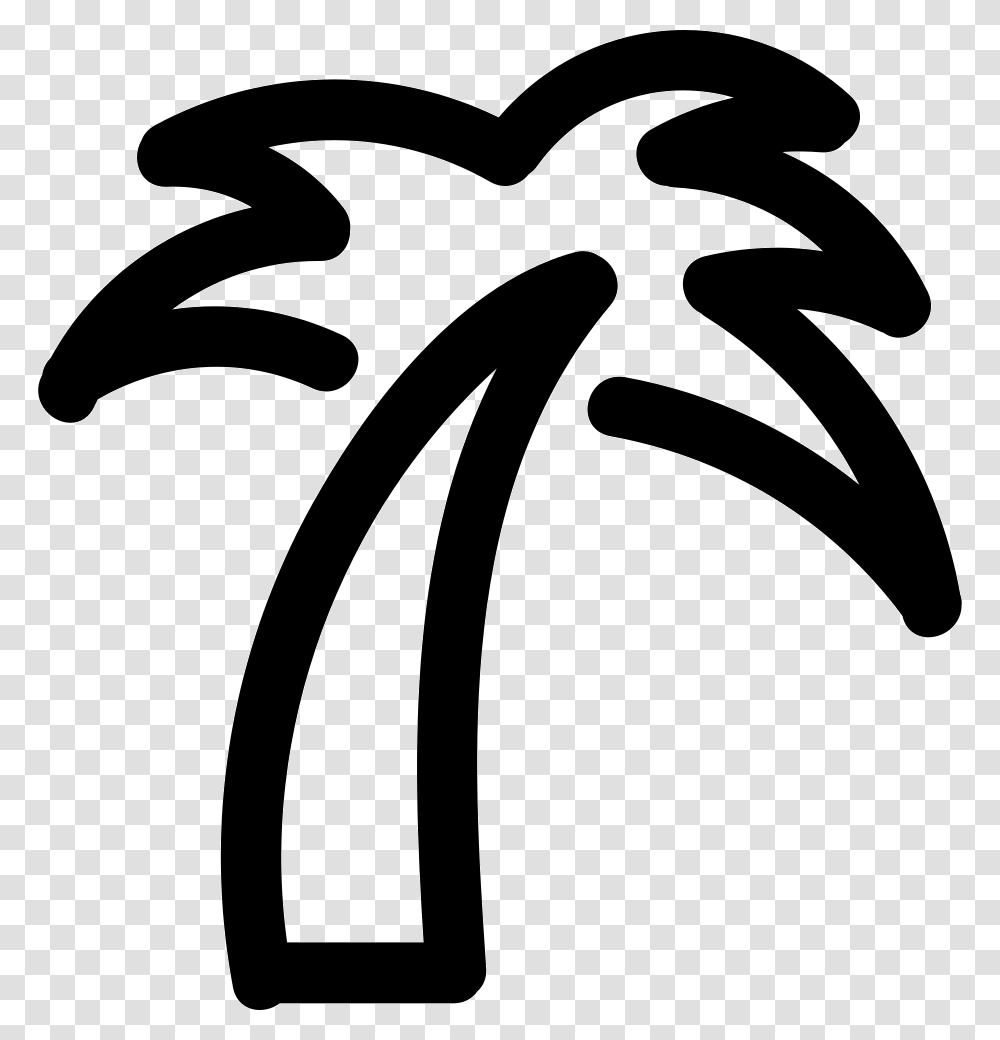 Palm Tree Icon, Stencil, Hammer, Sink Faucet Transparent Png