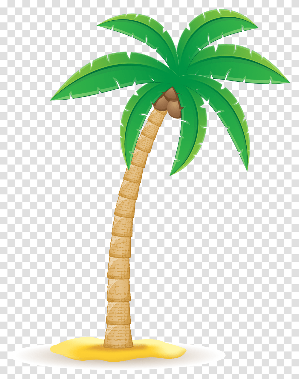 Palm Tree Leaf Clipart Clip Art Coconut Tree, Plant, Axe, Tool, Fruit Transparent Png