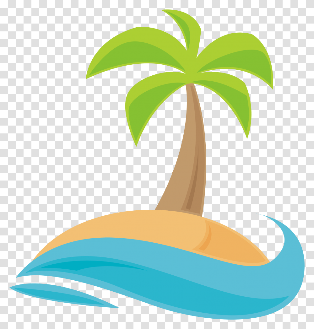 Остров с пальмой вектор